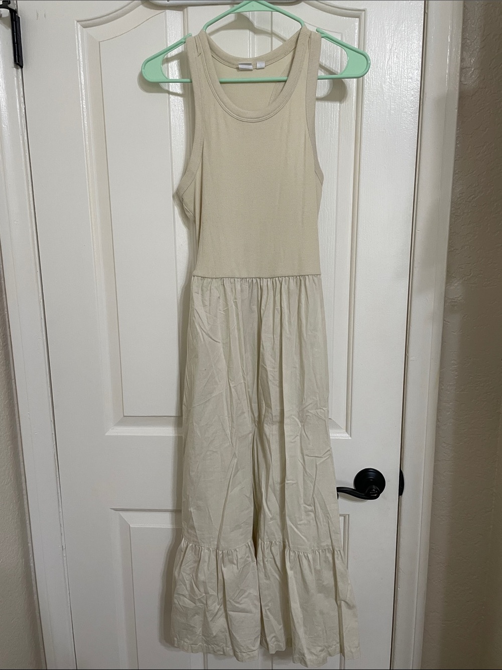 GAP Cream Tank Maxi Dress